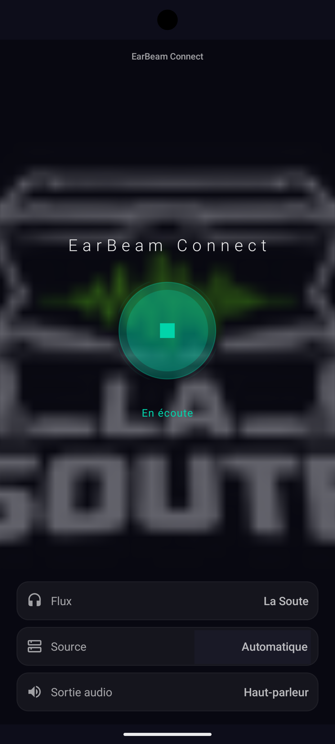 EarBeam Connect — Interface de l'application